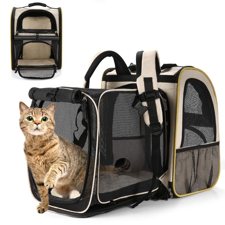 Cat Backpack Carrier, Expandable Cat Backpack Carrier For Small Cats And  Dogs, Ventilated Design Dog Pet Travel Carrier Backpack, Cat Carrying Bag  For